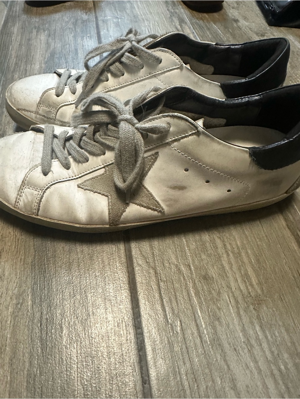 Golden Goose White Leather Low-Top Sneakers